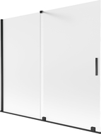 Mexen Velar mampara de ducha de 2 hojas correderas 180 x 150 cm, escarchado, negro - 896-180-000-31-70