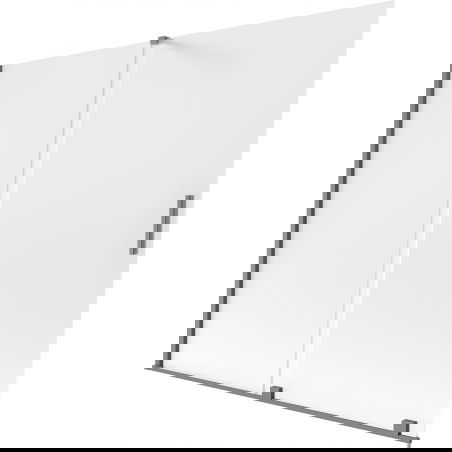 Mexen Velar badscherm 2-delig verschuifbaar 180 x 150 cm, matglas, geweervormig metaal - 896-180-000-31-95