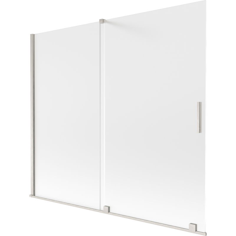 Mexen Velar Duschabtrennung 2-flügelig schiebbar 180 x 150 cm, matt, gebürstetes Nickel - 896-180-000-31-97