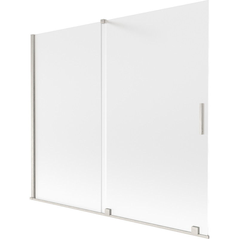 Mexen Velar klizni paravan s 2 krila, klizni 180 x 150 cm, mraz, brušeni nikal - 896-180-000-31-97
