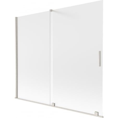 Mexen Velar 2-wing Sliding Bath Screen 180 x 150 cm, Frosted, Brushed Nickel - 896-180-000-31-97