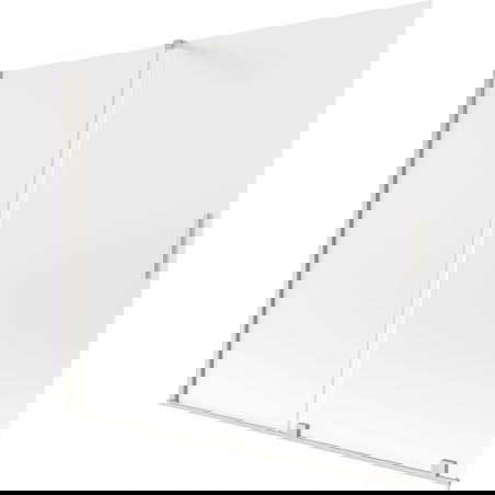 Mexen Velar Duschabtrennung 2-flügelig schiebbar 180 x 150 cm, matt, gebürstetes Nickel - 896-180-000-31-97