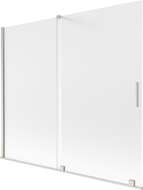 Mexen Velar διπλή συρόμενη καμπίνα μπάνιου 180 x 150 cm, παγετός, βουρτσισμένο