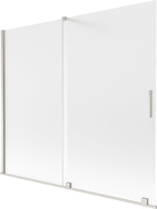 Mexen Velar parawan nawannowy 2-skrzydłowy rozsuwany 180 x 150 cm, szron, nikiel szczotkowany - 896-180-000-31-97
