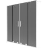 Mexen Velar Duo Two-wing Sliding Bath Screen 150 x 150 cm, Graphite, White - 896-150-000-42-20