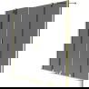 Mexen Velar Duo Badewannenfaltwand 2-flügelig verschiebbar 150 x 150 cm, Graphit, gebürstetes Gold - 896-150-000-42-55
