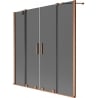 Mexen Velar Duo vannitoa sirm 2-ukseline, lükand, 150 x 150 cm, grafiit, harjatud vask - 896-150-000-42-65
