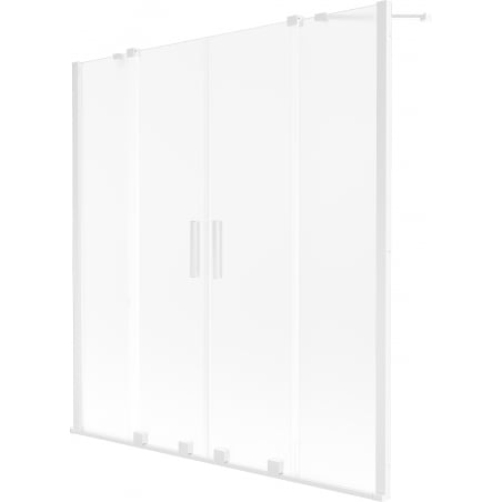 Mexen Velar Duo vannitoa vahesein, kahe tiivaga, libisev 150 x 150 cm, matt, valge - 896-150-000-32-20