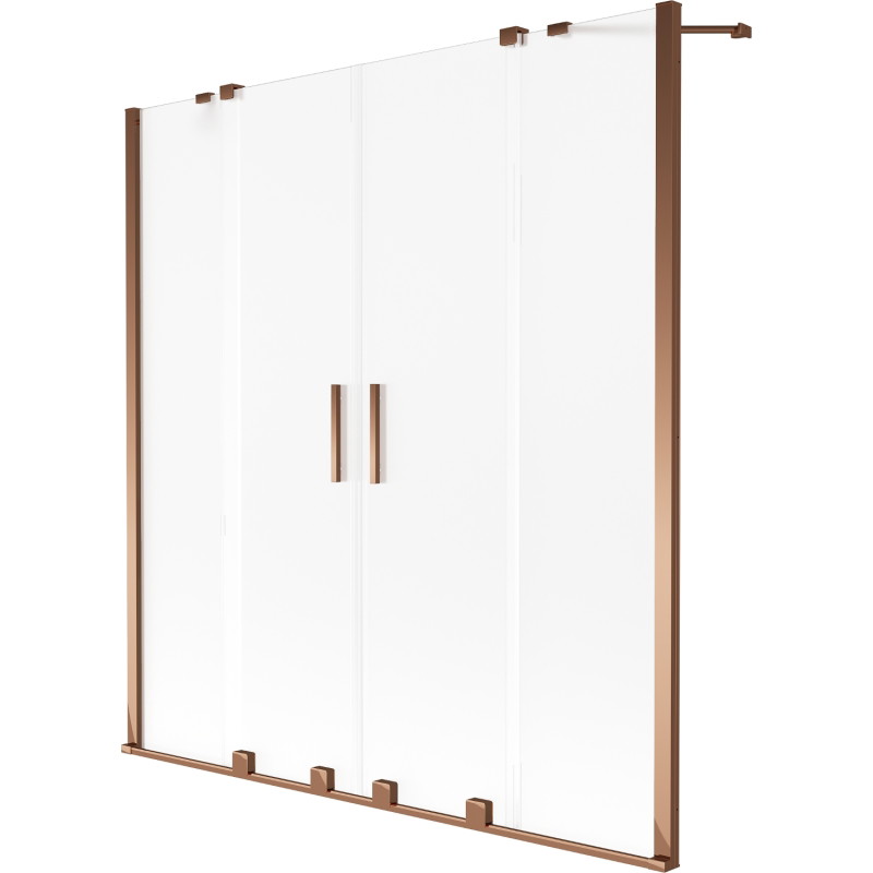 Mexen Velar Duo vannisein 2-poolne liuguks 150 x 150 cm, härmas, roosa kuld - 896-150-000-32-60