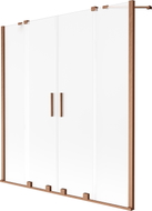 Mexen Velar Duo vannipaneel 2-osaline, 150 x 150 cm, jäätunud, harjatud vask - 896-150-000-32-65
