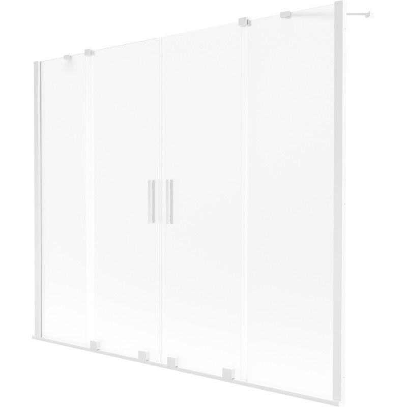 Mexen Velar Duo vannituppa mõeldud 2-osaline lükanduks 180 x 150 cm, härmas, valge - 896-180-000-32-20