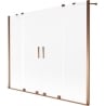 Mexen Velar Duo 2-panel sliding bath screen 180 x 150 cm, frost, rose gold - 896-180-000-32-60