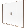 Mexen Velar Duo vannitoaparavan, 2-osaline, lükand, 180 x 150 cm, jäätunud, harjatud vask - 896-180-000-32-65