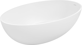 Mexen Prato freistehende Badewanne aus Konglomerat 170 x 100 cm, weiß matt - 57251701000