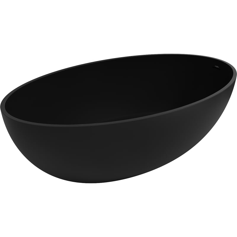 Mexen Prato freistehende Wanne aus Konglomerat 170 x 100 cm, schwarz matt - 57251701070