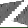Mexen Velar Duo badwand scherm 2-delig uitschuifbaar 180 x 150 cm, grafiet, geborsteld gun grijs - 896-180-000-42-66