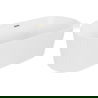 Mexen Paola vasca da bagno freestanding scanalata 170 x 80 cm, bianco opaco, troppopieno dorato - 52721708001-50