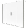 Mexen Velar Duo 2-panel sliding bath screen 180 x 150 cm, frost, brushed nickel - 896-180-000-32-97