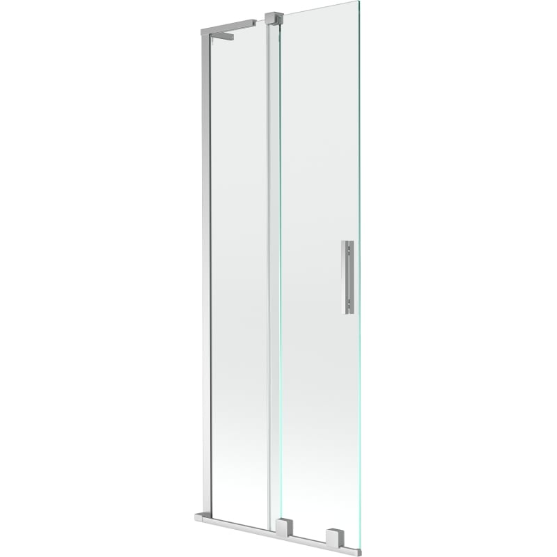 Mexen Velar L mampara de bañera de 2 hojas correderas 70 x 150 cm, transparente, cromo - 896-070-003-01-01