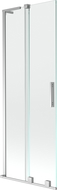 Mexen Velar L badwand 2-delig verschuifbaar 70 x 150 cm, transparant, chroom - 896-070-003-01-01