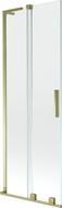 Mexen Velar L vannitoauks 2-tiivaline, lükatav 70 x 150 cm, läbipaistev, kuldne - 896-070-003-01-50