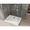 Mexen Omega schuifbare douchecabine 120 x 70 cm, transparant, chroom + Flat douchebak - 825-120-070-01-00-4010