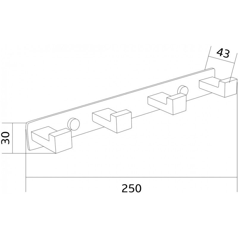 Mexen nelinkertainen pyyhekoukku, kullanvärinen - 709264-50