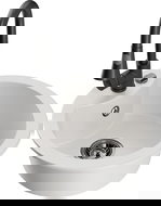 Mexen Diego Granitspüle 1-Becken mit Küchenarmatur Elia, weiß - 6512-20-670101-70