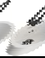 Mexen Diego vienas granīta izlietne ar Elia virtuves jaucējkrānu, balta - 6512-20-670101-70