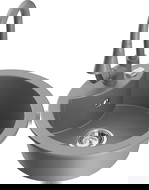 Mexen Diego granitno pomivalno korito z 1 prekatom in kuhinjsko pipo Elia, sivo - 6512-71-670101-71