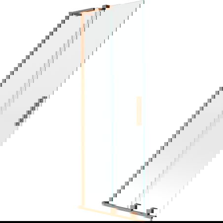 Mexen Velar L Badewannenfaltwand 2-teilig verschiebbar 70 x 150 cm, transparent, gebürstetes Kupfer - 896-070-003-01-65