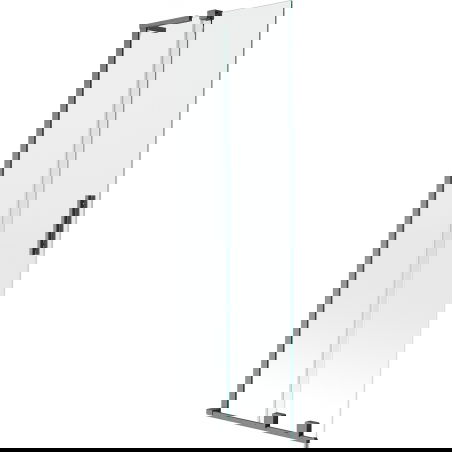Mexen Velar L Badewannenfaltwand 2-flügelig verschiebbar 70 x 150 cm, transparent, gebürstetes Gun Gray - 896-070-003-01-66