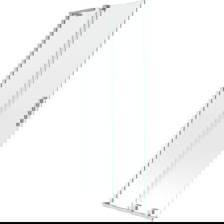 Mexen Velar L mampara de baño de 2 paneles correderos 75 x 150 cm, transparente, cromo - 896-075-003-01-01