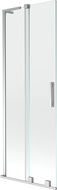Mexen Velar L Badewannenabtrennung 2-teilig schiebbar 75 x 150 cm, transparent, Chrom - 896-075-003-01-01