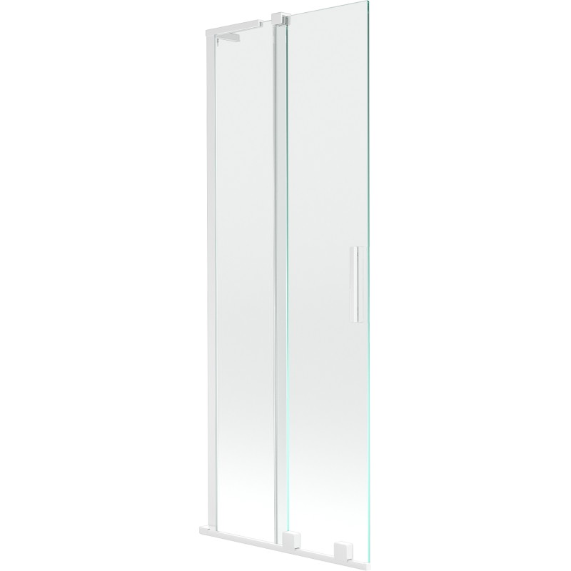 Mexen Velar L vannisein kolmekihiline 2-osaline, lükand 75 x 150 cm, läbipaistev, valge - 896-075-003-01-20