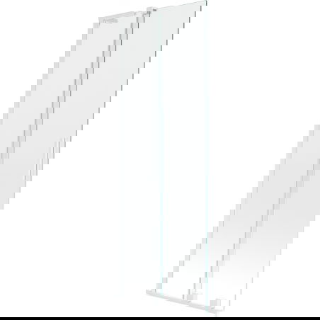 Mexen Velar L Badewannenabtrennung 2-flügelig verschiebbar 75 x 150 cm, transparent, weiß - 896-075-003-01-20
