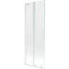 Mexen Velar L vannisein kolmekihiline 2-osaline, lükand 75 x 150 cm, läbipaistev, valge - 896-075-003-01-20