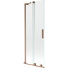 Mexen Velar L vannitoa dušisein 2-osaline liuguks 75 x 150 cm, läbipaistev, harjatud vask - 896-075-003-01-65