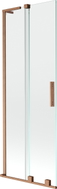 Mexen Velar L 2-krilni klizni tuš paravan 75 x 150 cm, prozirni, brušeni bakar - 896-075-003-01-65