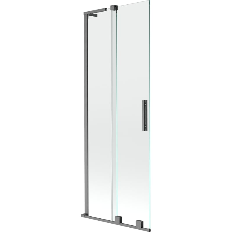 Mexen Velar L klizni paravan za kadu s dva krila 75 x 150 cm, proziran, pištolj siva brušena - 896-075-003-01-66