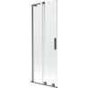 Mexen Velar L kahe tiivaga kergliigutatav vannitoa vahesein 75 x 150 cm, läbipaistev, püssihall harjatud - 896-075-003-01-66