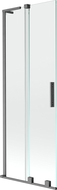 Mexen Velar L paroi de baignoire à 2 volets coulissants 75 x 150 cm, transparent, gris canon brossé - 896-075-003-01-66