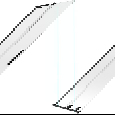 Mexen Velar L Badewannenabtrennung 2-flügelig verschiebbar 75 x 150 cm, transparent, schwarz - 896-075-003-01-70