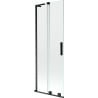 Mexen Velar L vannitoa vahesein 2-osaline lükanduks 75 x 150 cm, läbipaistev, must - 896-075-003-01-70