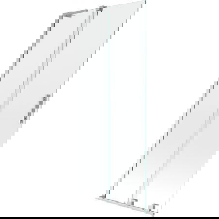 Mexen Velar L badwand 2-delig schuifbaar 80 x 150 cm, transparant, chroom - 896-080-003-01-01