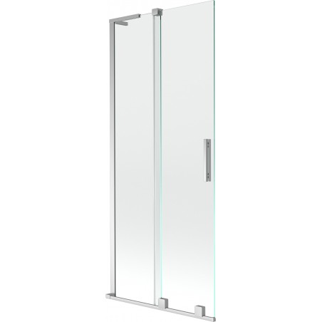Mexen Velar L vannitoapaneel, 2-osaline lükanduks 80 x 150 cm, läbipaistev, kroom - 896-080-003-01-01