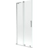 Mexen Velar L vannitoapaneel, 2-osaline lükanduks 80 x 150 cm, läbipaistev, kroom - 896-080-003-01-01