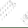 Mexen Velar L badwand 2-delig schuifbaar 80 x 150 cm, transparant, chroom - 896-080-003-01-01