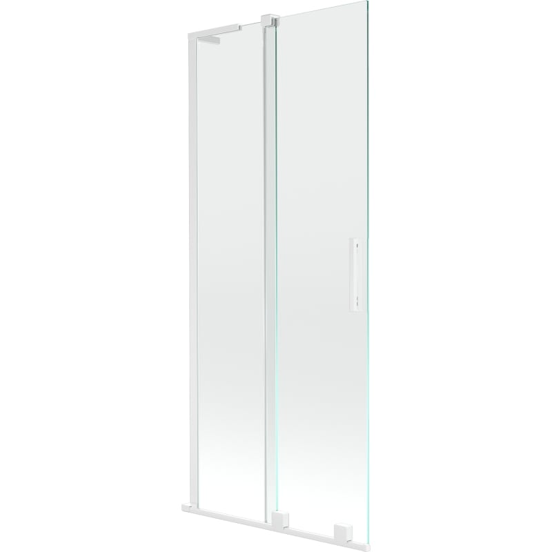 Mexen Velar L klizna stijena za tuš 2-krilni klizni 80 x 150 cm, prozirna, bijela - 896-080-003-01-20