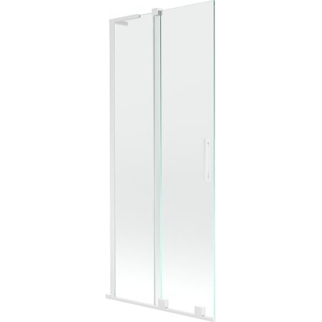 Mexen Velar L Duschwand 2-flügelig verschiebbar 80 x 150 cm, transparent, weiß - 896-080-003-01-20